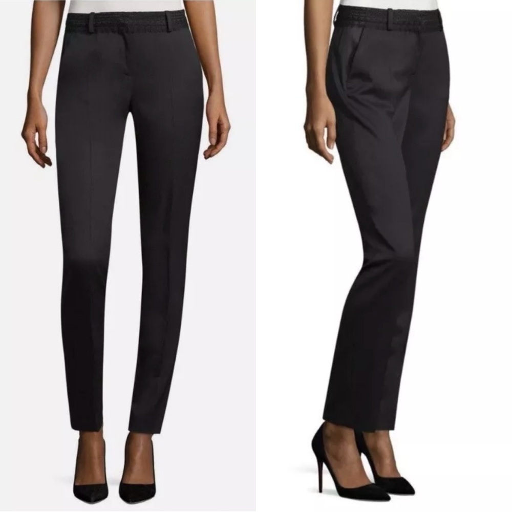 The Kooples New‎ Stretch Smoking Black Wool Skinny Pant